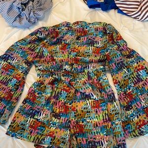 Beautiful Open back long sleeve romper